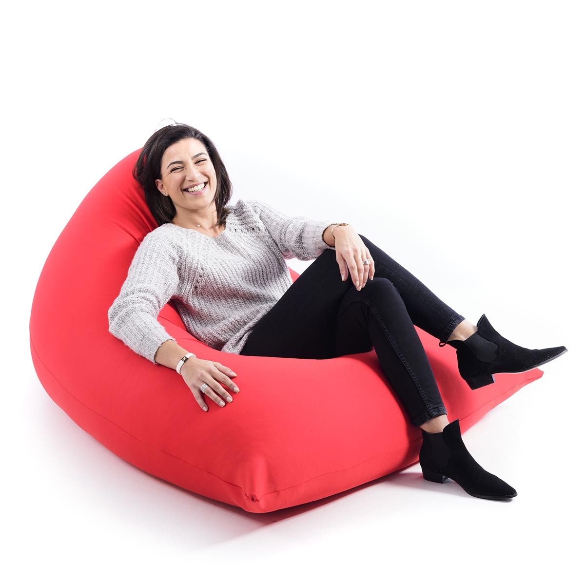 Stretch Pouf Berlingot Rot