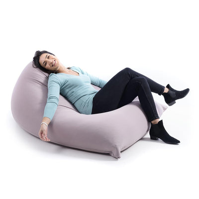 Stretch Pouf Berlingot Taupe