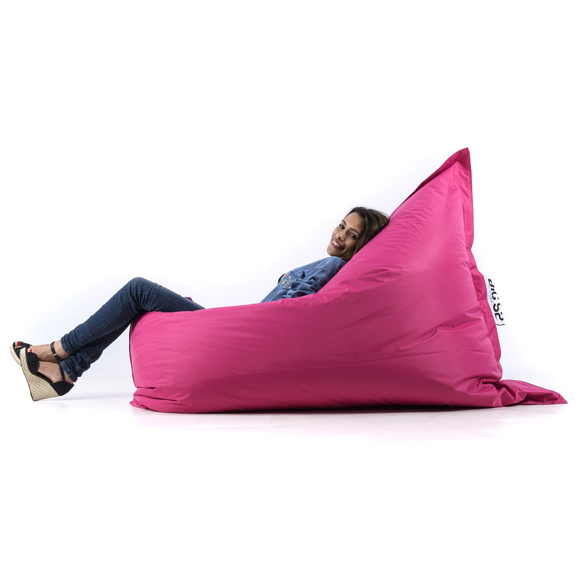 Hülle Leerer Pouf XXL Rosa KLASSISCH