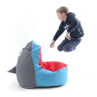 Pouf Bambino Design Squalo Blu
