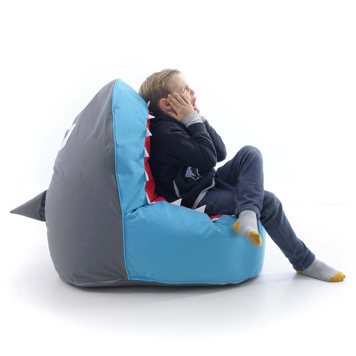 Pouf Bambino Design Squalo Blu