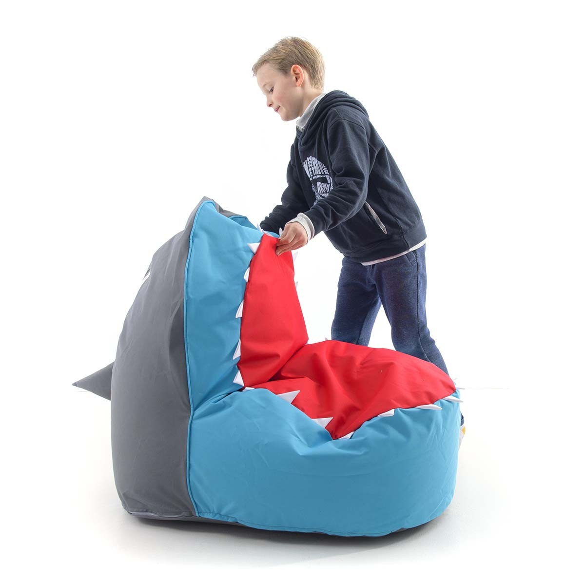 Pouf Bambino Design Squalo Blu