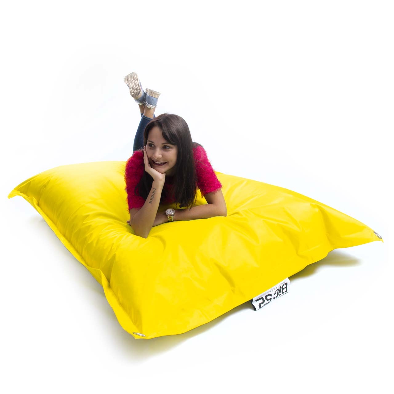 Außenpouf Gelb IRON RAW