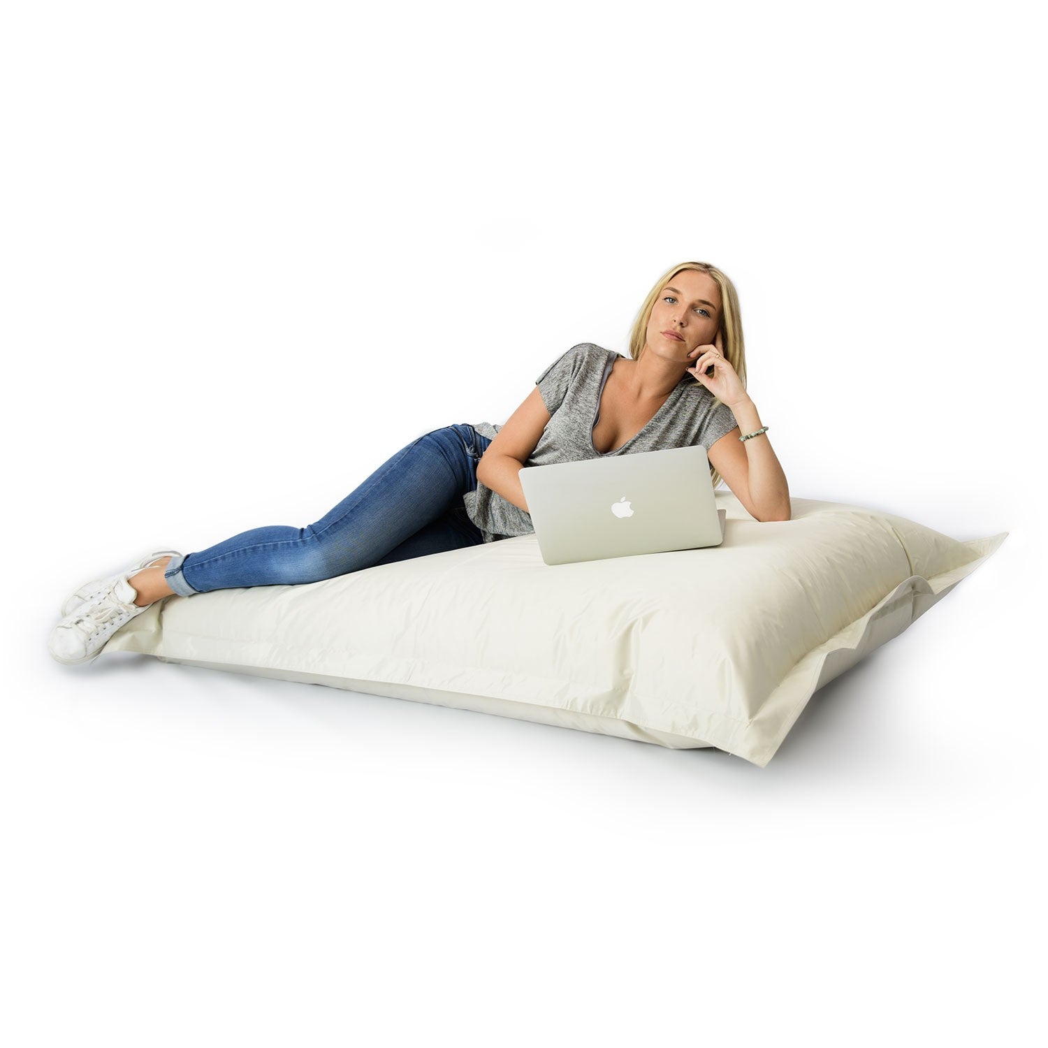 Riesiger XL Pouf Beige