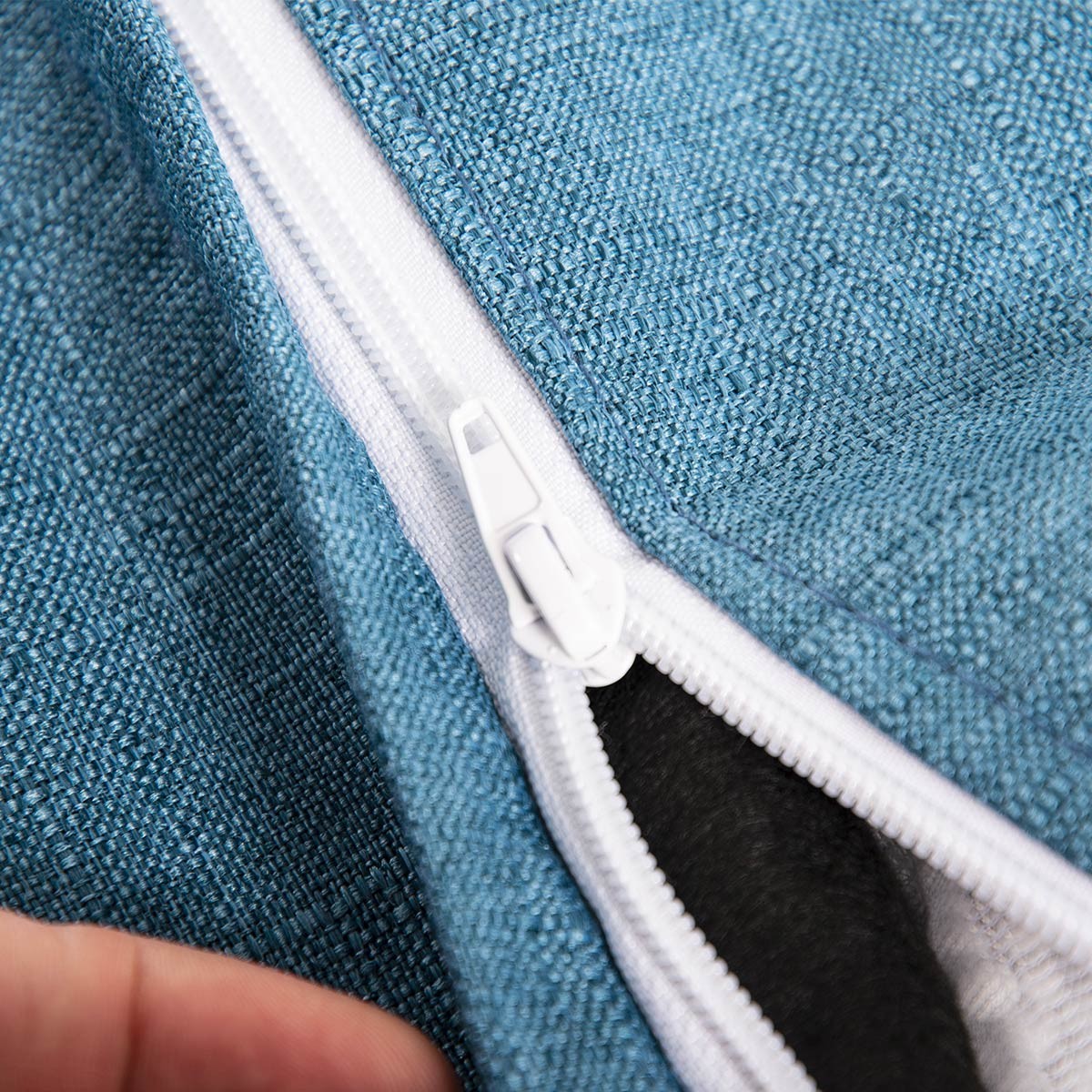 Pouf Leinen Blau Ente